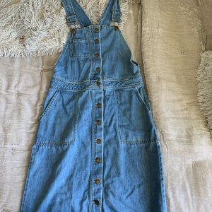 Denim Skirt Overalls